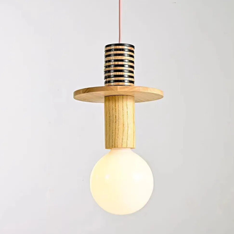 Minimalist Wood Effect LED Pendant Light