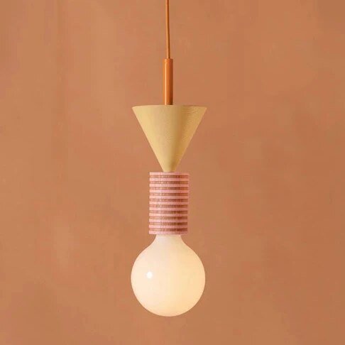 Minimalist Wood Effect LED Pendant Light