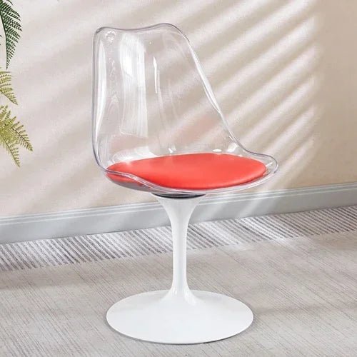 Modern Contemporary Acrylic Terrace Dining Chair with Colourful Upholstery