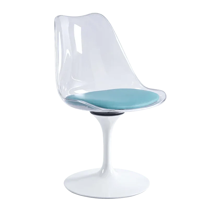 Modern Contemporary Acrylic Terrace Dining Chair with Colourful Upholstery