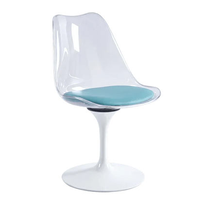 Modern Contemporary Acrylic Terrace Dining Chair with Colourful Upholstery