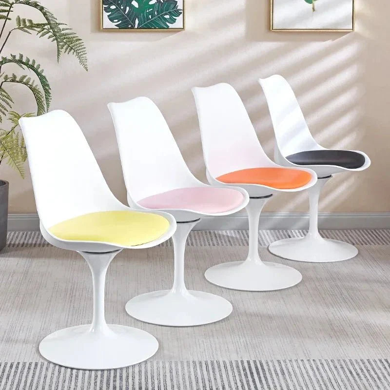 Modern Contemporary Acrylic Terrace Dining Chair with Colourful Upholstery