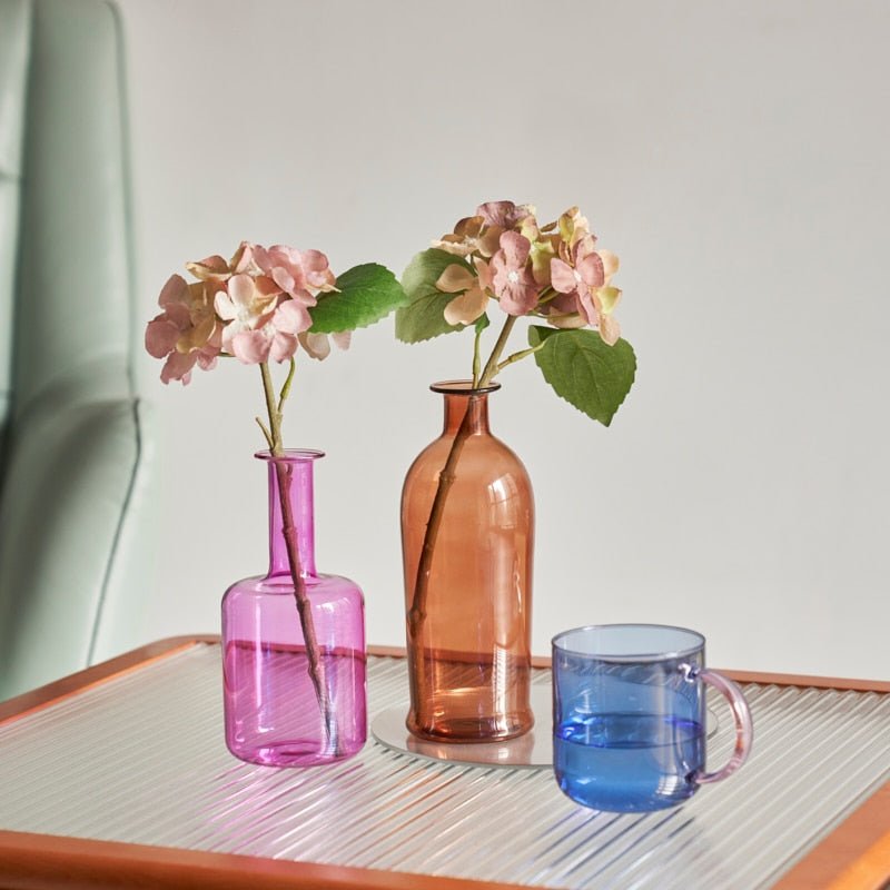 Modern Decorative Flower Bud Vase – Elegant Glass Bottle for Stylish Home Decor