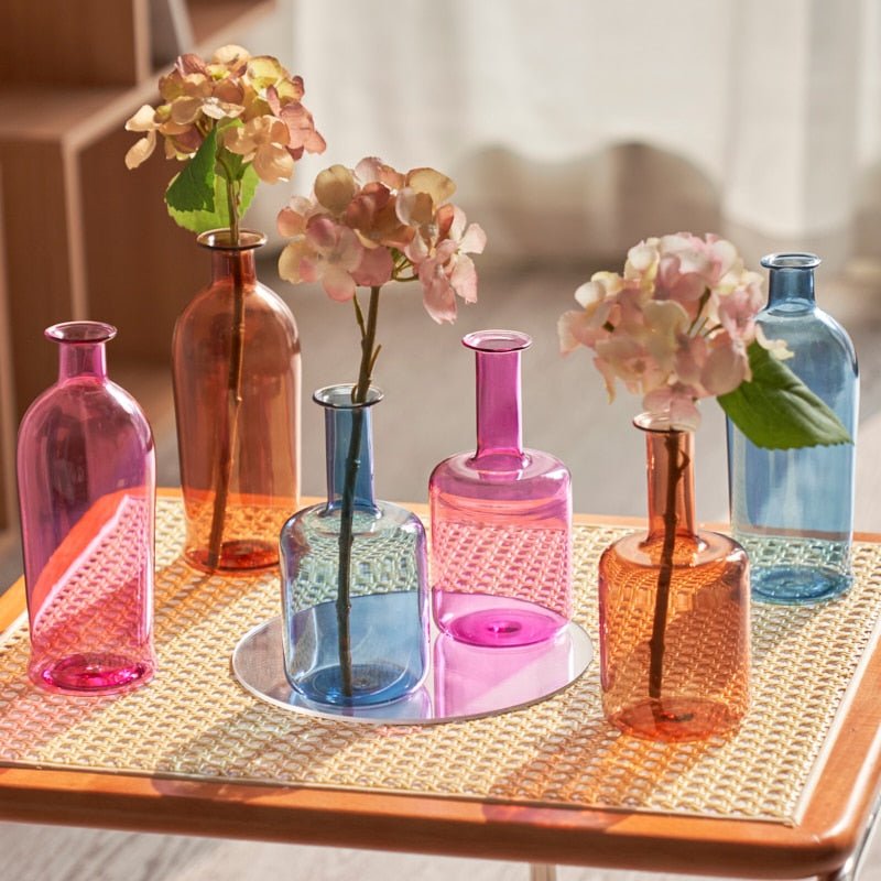 Modern Decorative Flower Bud Vase – Elegant Glass Bottle for Stylish Home Decor