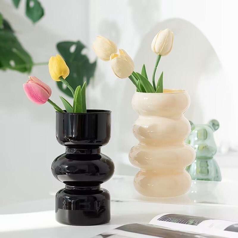 Modern Geometric Ceramic Vase – Unique Contemporary Decor for Living Rooms and Offices