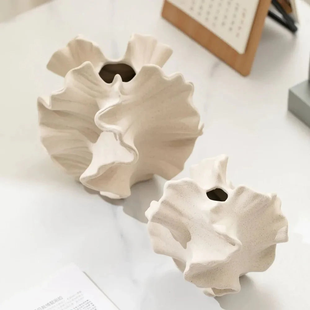 Coral Design Ceramic Vase – Unique Sea-Inspired Decorative Vase for Elegant Home Decor