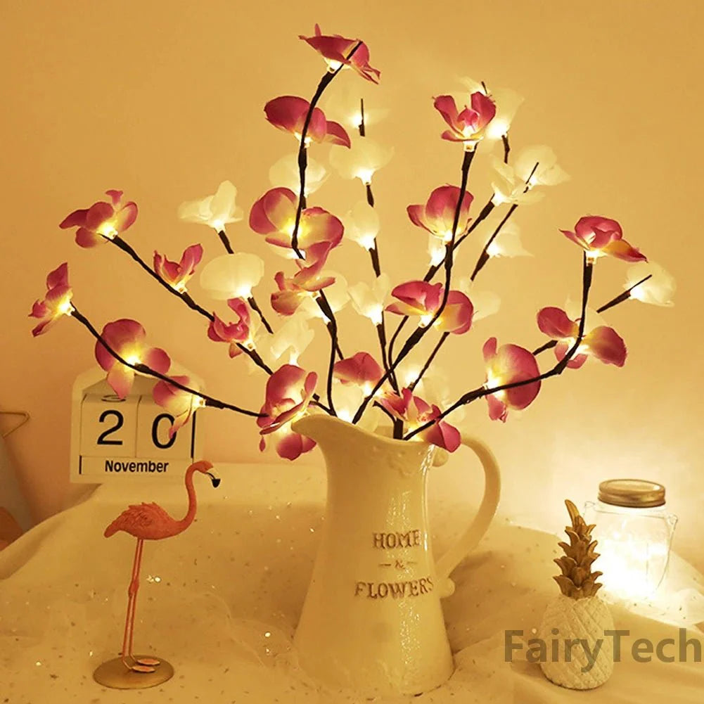 Orchid Branch Fairy Light Garland