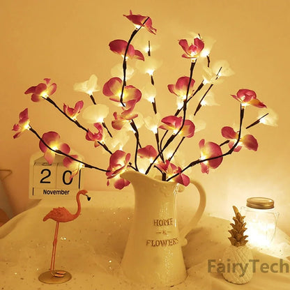 Orchid Branch Fairy Light Garland