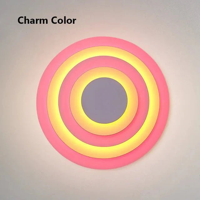 Pastel Coloured Concentric Wall Lamp