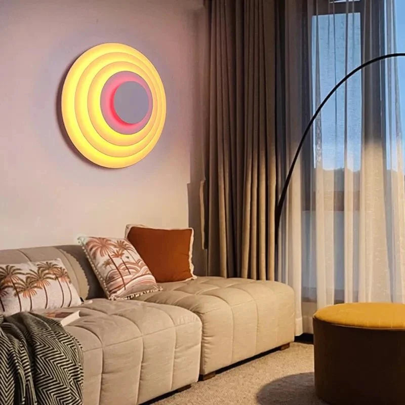 Pastel Coloured Concentric Wall Lamp