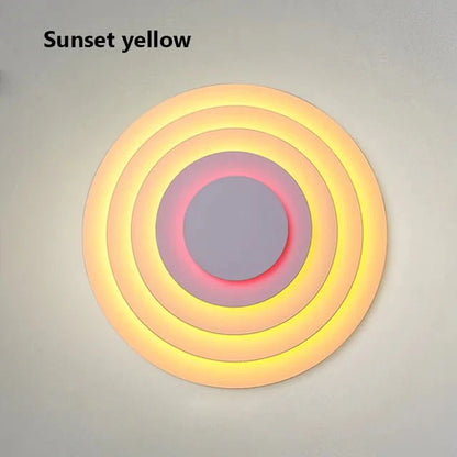 Pastel Coloured Concentric Wall Lamp