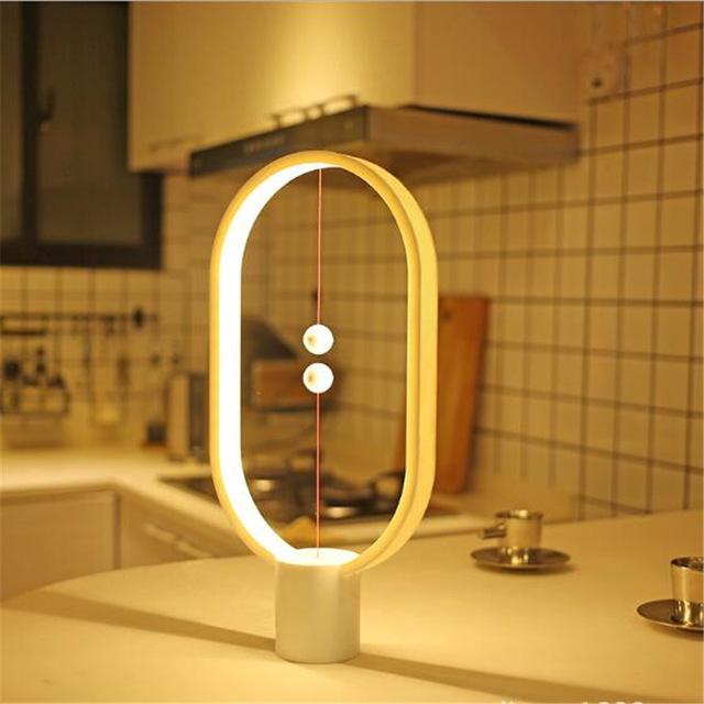 Magnetic Balance Lamp – Ice White LED Light for Modern Minimalist Decor