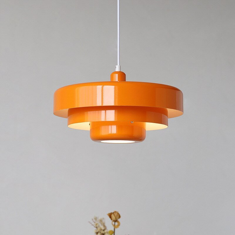 Retro Danish Style Orange Pendant Light