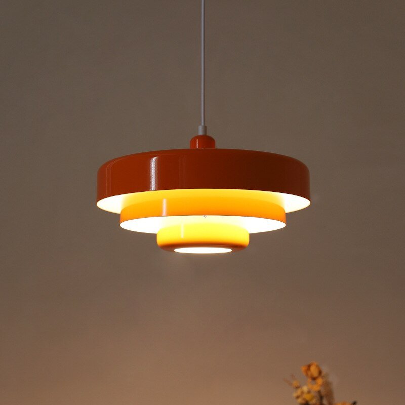 Retro Danish Style Orange Pendant Light