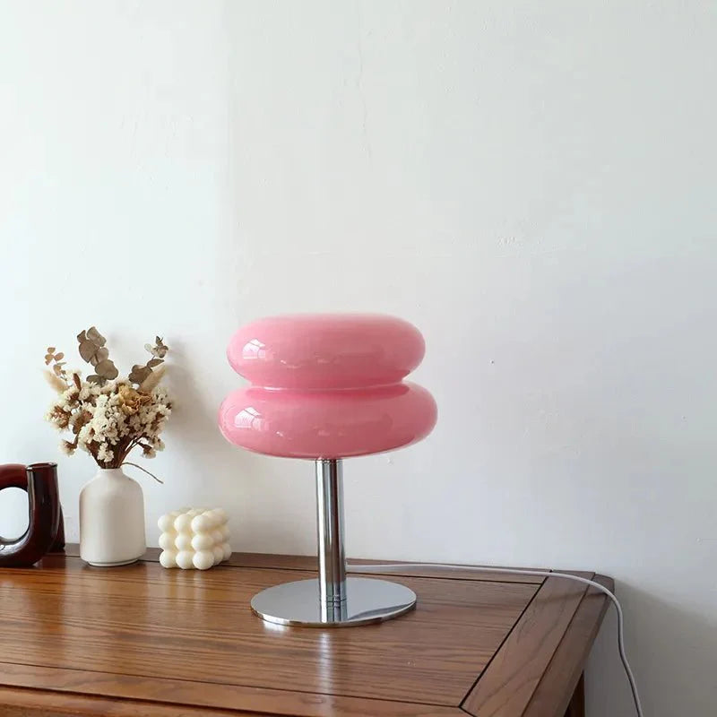 Retro Macaron Coloured Glass Table Lamp