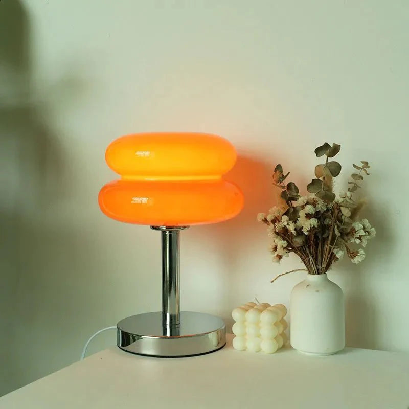 Retro Macaron Coloured Glass Table Lamp