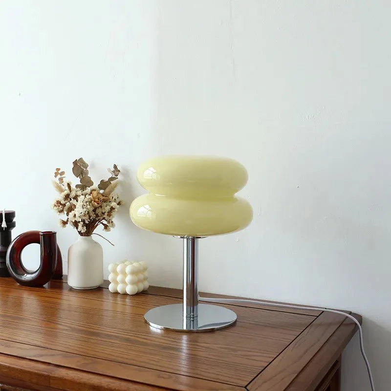 Retro Macaron Coloured Glass Table Lamp