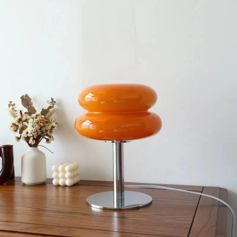 Retro Macaron Coloured Glass Table Lamp