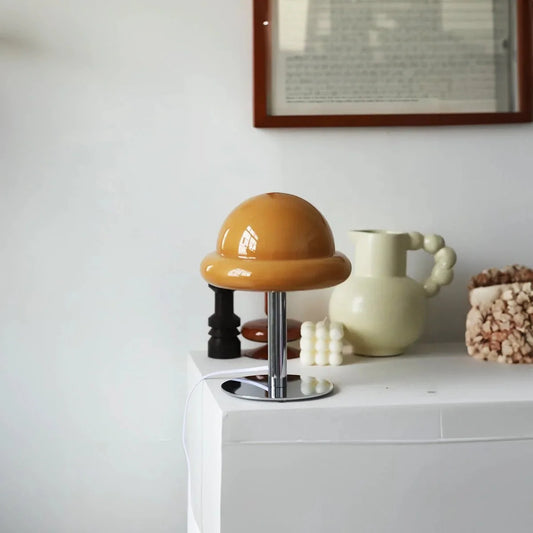 Retro Mushroom Glass Table Lamp