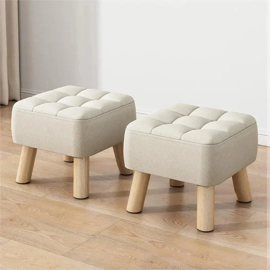 Retro Pastel Coloured Padded Ottoman Stool