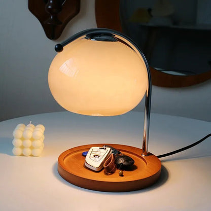 Retro Style Glass Table Lamp With Stand