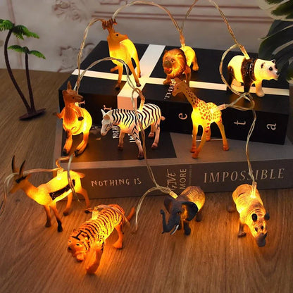 Safari Animals Night Light Garland