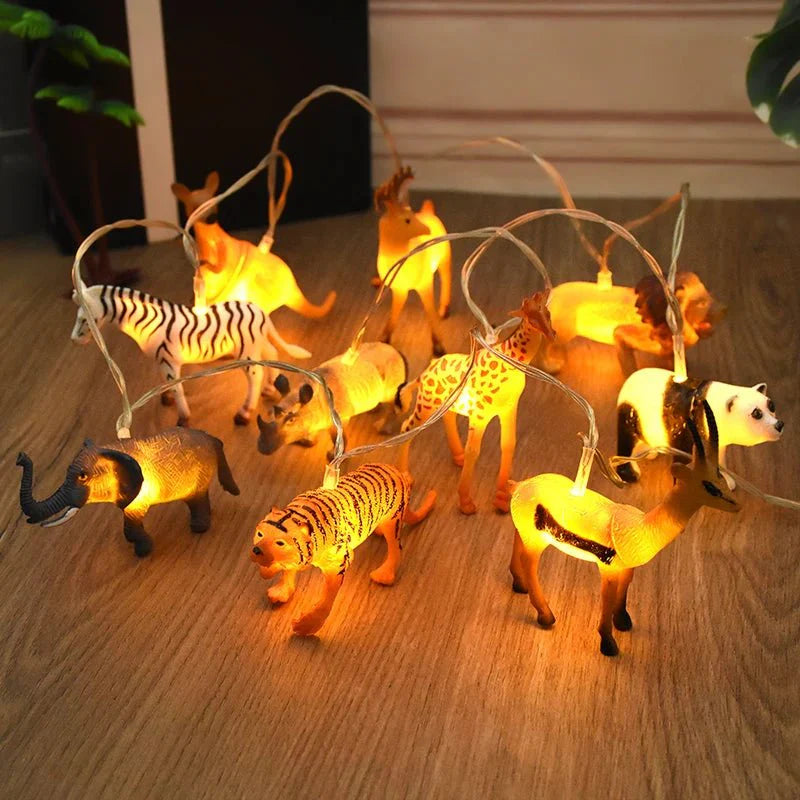 Safari Animals Night Light Garland