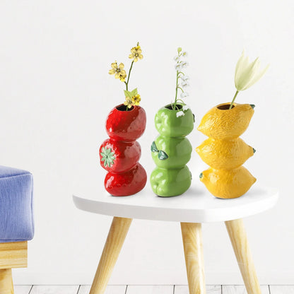 Fruit-Inspired Decorative Vase – Playful and Unique Vase for Floral Arrangements and Home Decor