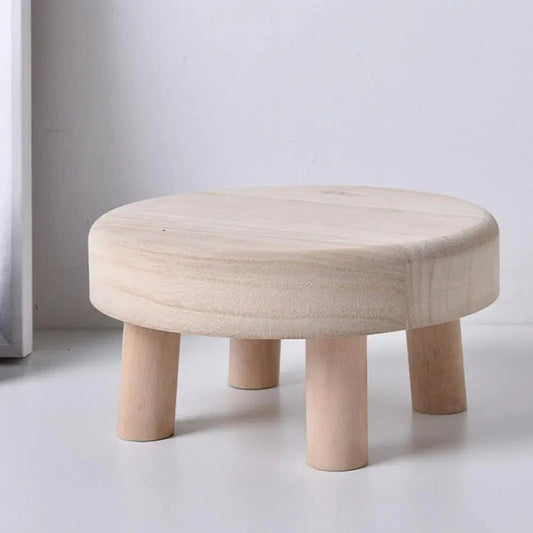 Small Round Wooden Flower Pot Stand