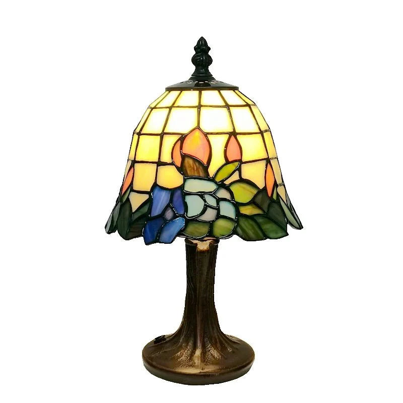 Stained Glass Orchid Table Lamp