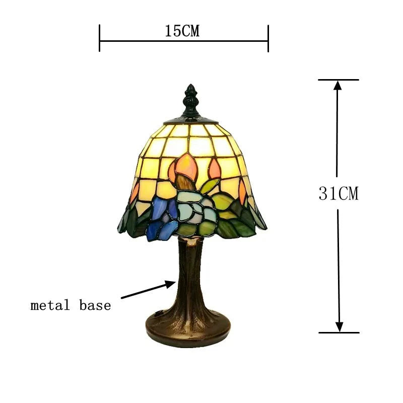 Stained Glass Orchid Table Lamp