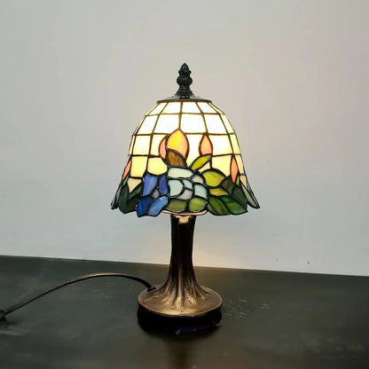 Stained Glass Orchid Table Lamp