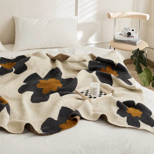 Super Soft Cozy Floral Pattern Blanket