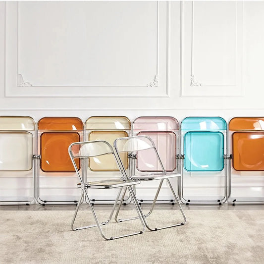 Transparent Coloured Folding Acrylic Chair