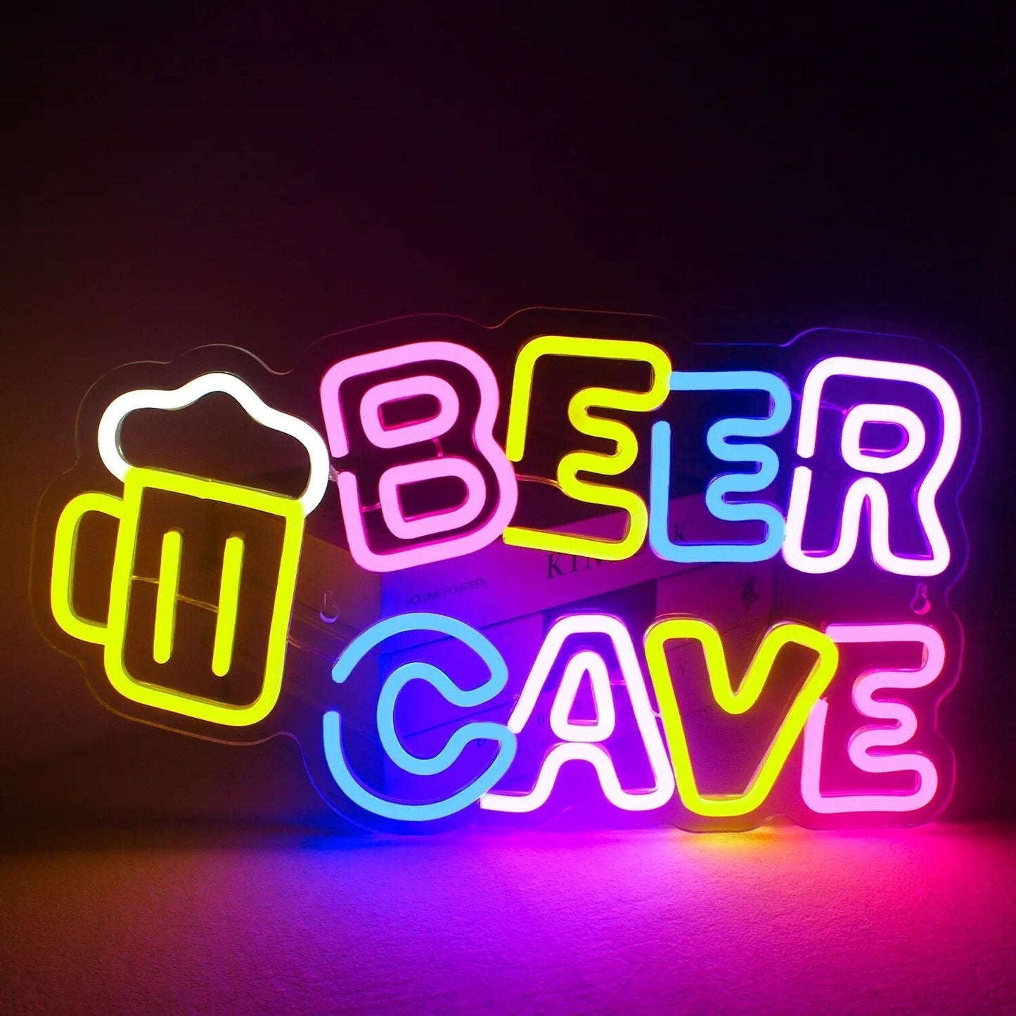 Vibrant LED Cocktails and Beer LED Neon Wall Sign