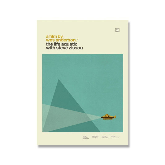 Wes Anderson Minimalist Movie Inspired Canvas Wall Art Posters – Retro Decor for Film Lovers